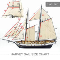 Sailboat Model 380x130x270mm Ship Assembly Model