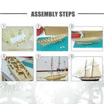 Sailboat Model 380x130x270mm Ship Assembly Model